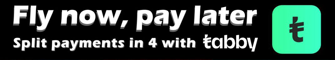 Safe payment with Tabby- Fly now pay later